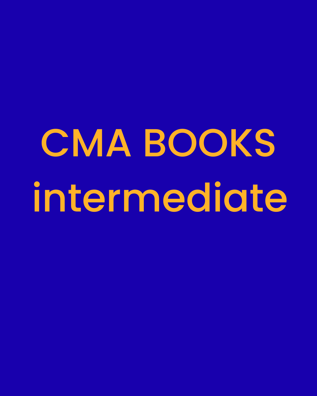 CMA Foundation Books